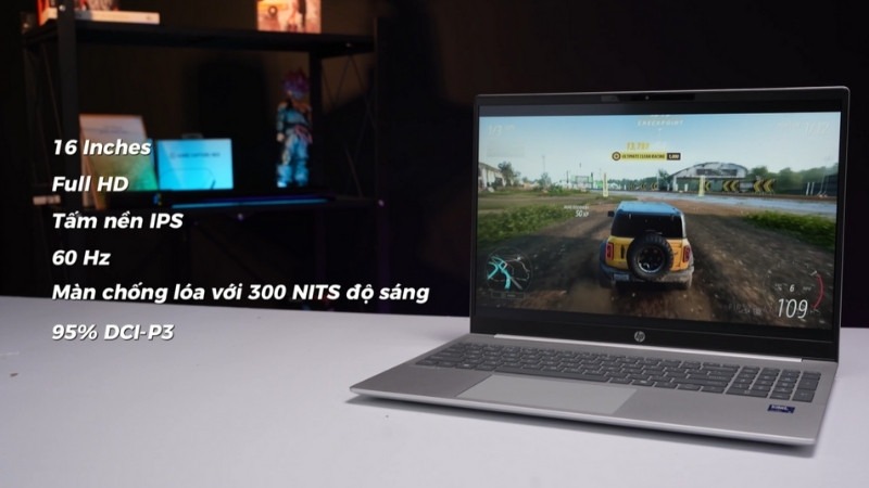 HP OmniBook 5 AI 16-AF1046TU BZ7Q8PA có màn hình 16 inch rộng rãi với tỉ lệ 16:10