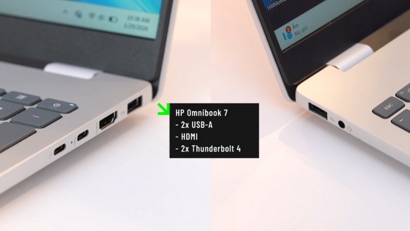 HP OmniBook 7 AI 16-az0043TU C2CX3PA kết nối đầy đủ, linh hoạt cho công việc hiện đại