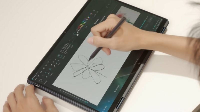 HP OmniBook UF X360 14-FH0097TU BZ7S3PA sở hữu màn hình cảm ứng 14 inch