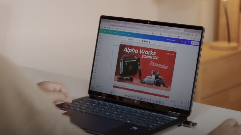 HP OmniBook UF X360 14-FH0097TU BZ7S3PA được trang bị Intel Core Ultra 7 258V