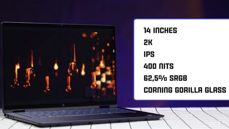 HP OmniBook X Flip 14-fm0076TU BZ7P6PA sở hữu màn hình 14 inch độ phân giải 2K