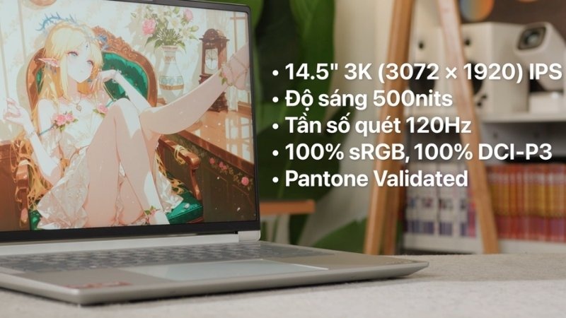 Màn hình Lenovo Thinkbook 14 G8+ 2026 14.5 inch với độ phân giải 3K và tần số quét 120Hz