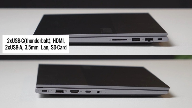 Lenovo ThinkBook 14 G9 IRL 21UY008RVA trang bị đầy đủ cổng kết nối hiện đại