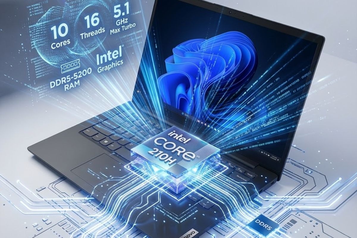Lenovo V14 G5 IRL 83HD0036VN có hiệu năng mạnh mẽ từ vi xử lý Intel Core 5 210H