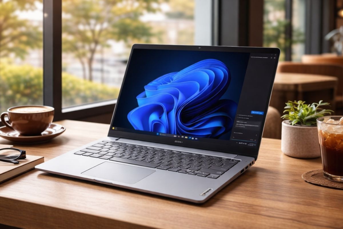 Khung hình sắc nét, hiển thị mọi thông tin rõ ràng của Lenovo V14 G5 IRL 83HD003DVA