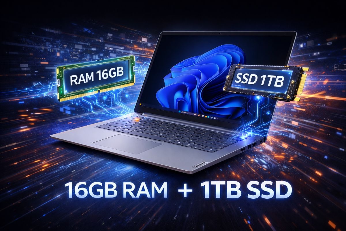 Thoải mái lưu trữ dữ liệu và truy xuất nhanh chóng với RAM 16GB và SSD 1TB