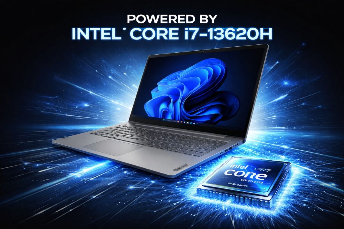 Vi xử lý Intel Core i7 13620H trên Lenovo V15 giúp bạn xử lý đa nhiệm mượt mà và nhanh chóng