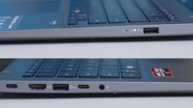 ASUS Vivobook S14 M3407HA-SF490W trang bị đầy đủ cổng kết nối linh hoạt
