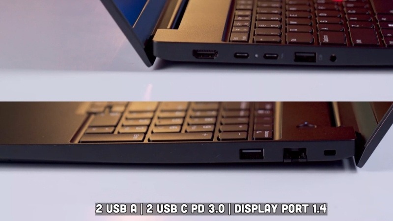 Lenovo ThinkPad E16 Gen 3 21TF003UVA tích hợp đa dạng cổng kết nối hiện đại