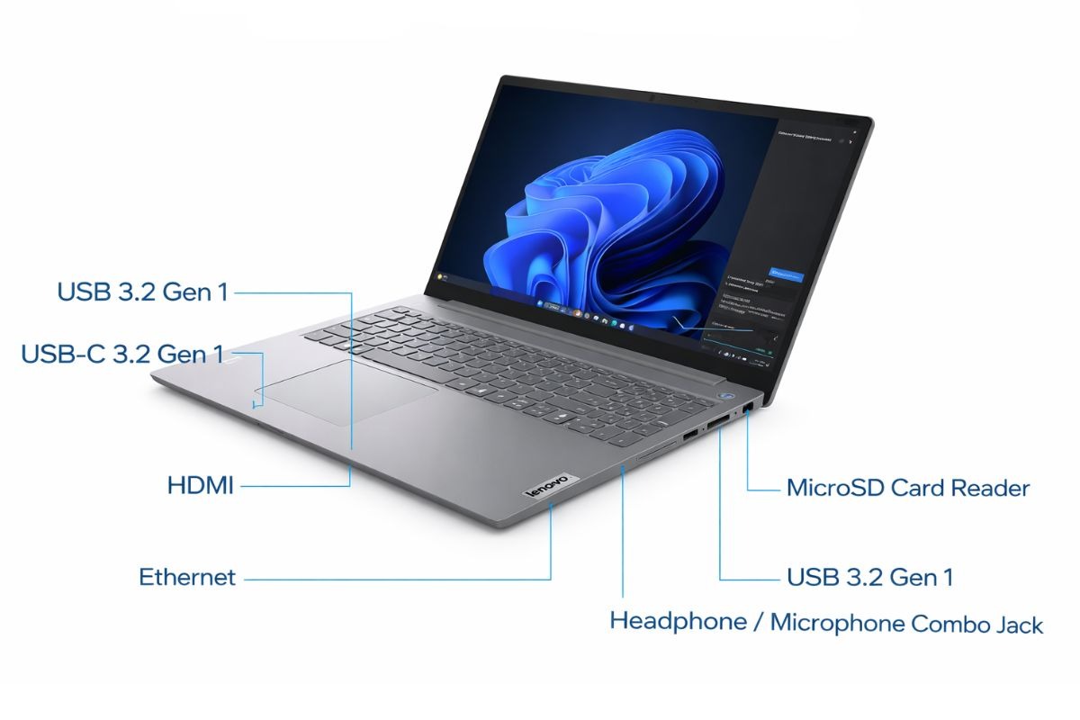 Cổng kết nối tích hợp trên Lenovo V15 G5 IRL 83HF004HVA