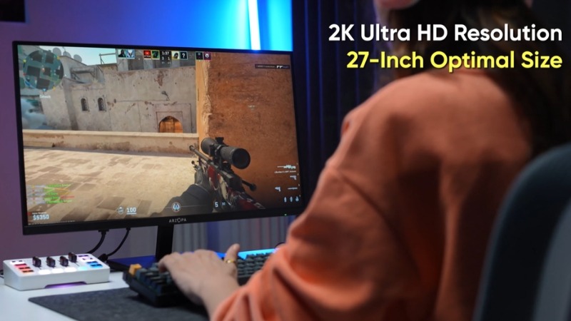 ARZOPA M1RC có độ phân giải 2K QHD (2560 x 1440) trên kích thước 27 inch