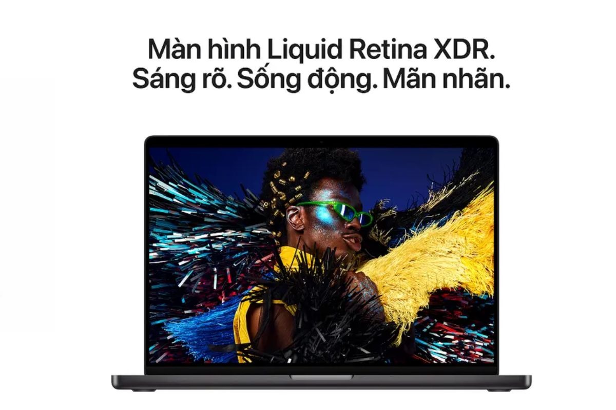 Macbook Pro M5 Max sử dụng màn hình Liquid Retina XDR sắc nét