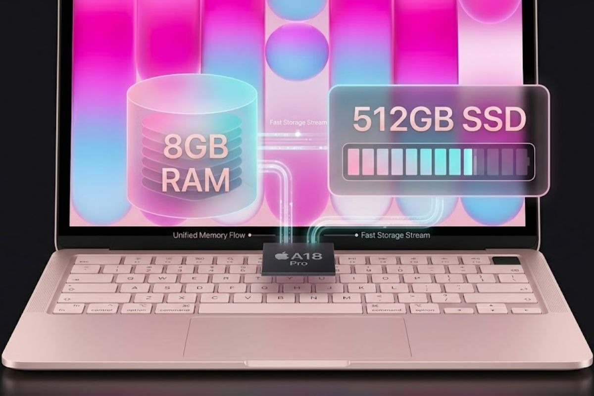 Máy có thể xử lý đa nhiệm mượt mà và lưu trữ thả ga với RAM 8GB và SSD 512GB