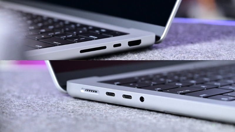 Apple Macbook Pro M5 Max 16 inch 2026 MGE94SA/A tích hợp cổng Thunderbolt 5 và Wi-Fi 7 giúp truyền dữ liệu cực nhanh