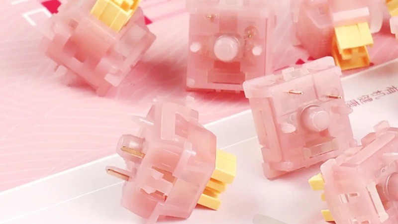  Switch Outemu Silent Peach V3 có khả năng xuyên LED ấn tượng với thấu kính hội tụ