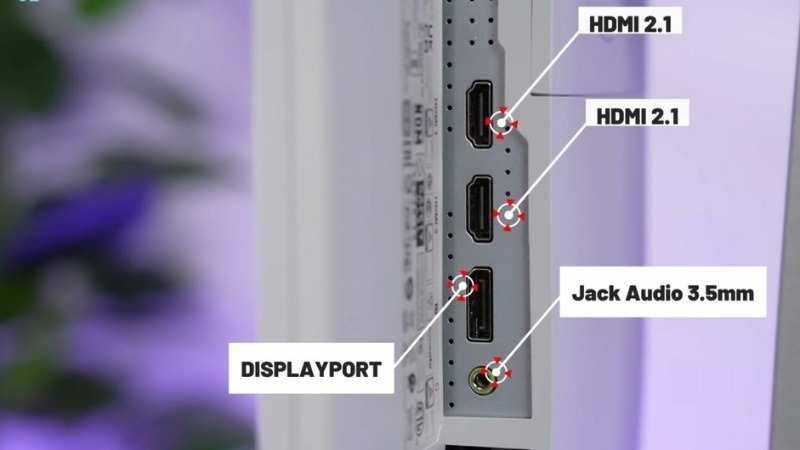 Lenovo L27q-4A 67BFGAC6VN trang bị HDMI, DP và loa tích hợp, đáp ứng tốt nhu cầu làm việc, giải trí