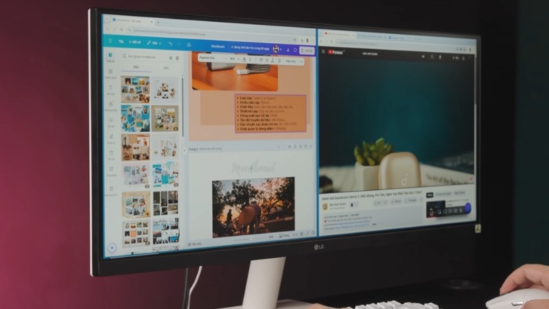 Màn hình ultrawide LG 29U531A-W có tỉ lệ 21:9 giúp đa nhiệm mượt mà, tối ưu hiệu suất công việc hàng ngày