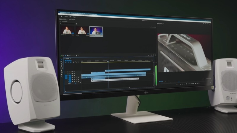 Loa kép 7W mang lại âm thanh rõ ràng, sống động cho giải trí và hội thoại trên màn hình ultrawide LG 29U531A-W