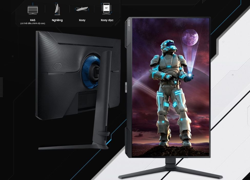 Thiết kế màn hình gaming Samsung Odyssey G4 LS25BG400EEXXV