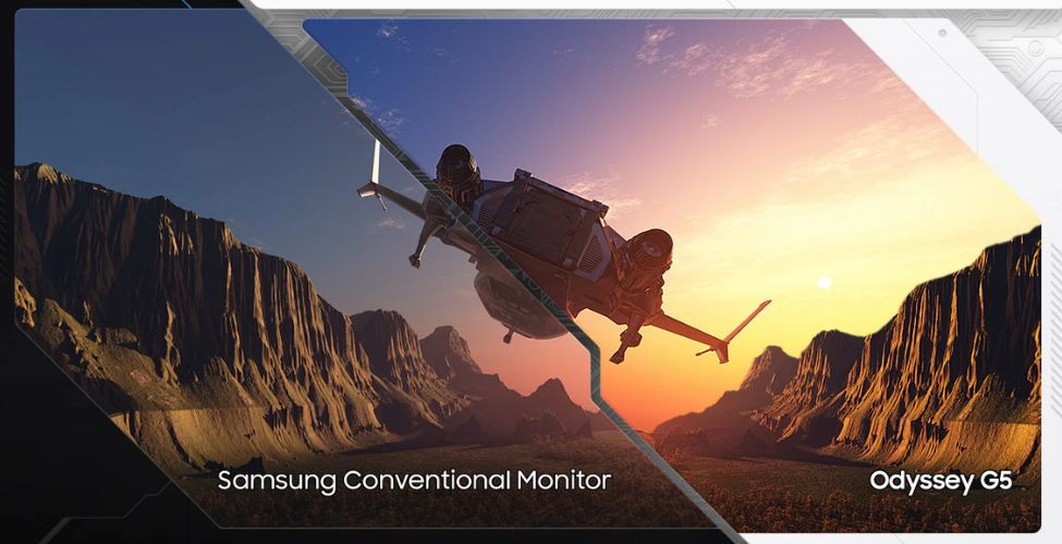 HDR10 màn hình cong gaming Samsung Odyssey G5 LS32CG552EEXXV