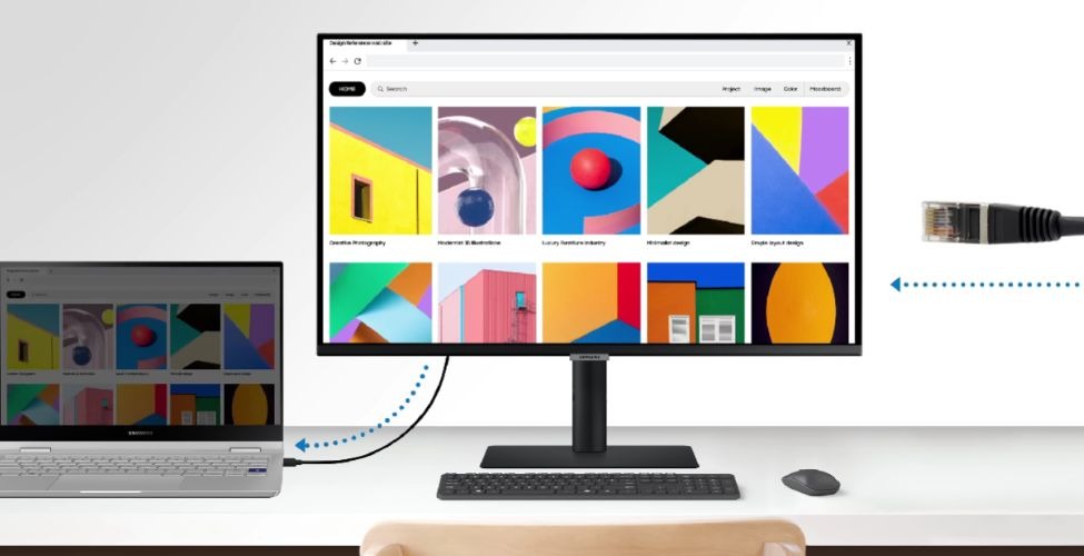 Kết nối màn hình đồ họa Samsung ViewFinity LS32B800PXEXXV