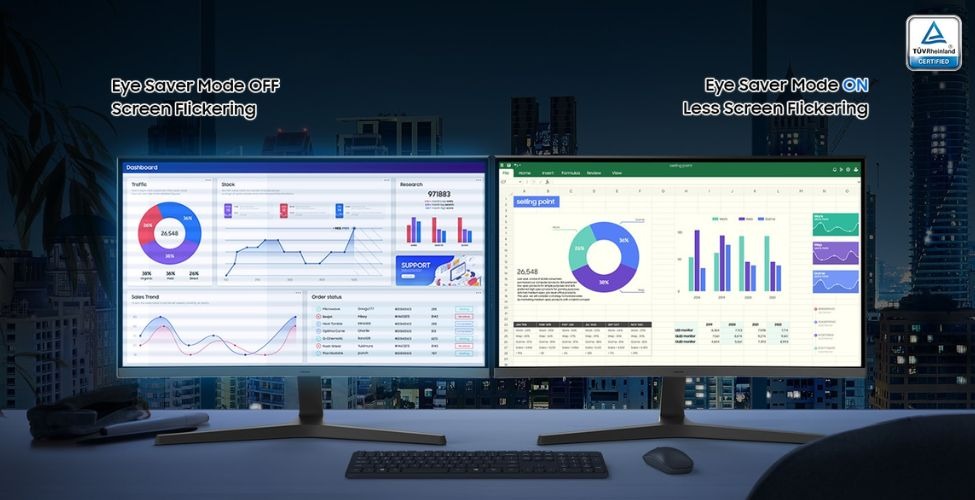 Bảo vệ mắt màn hình cong Samsung LS27D390GAEXXV