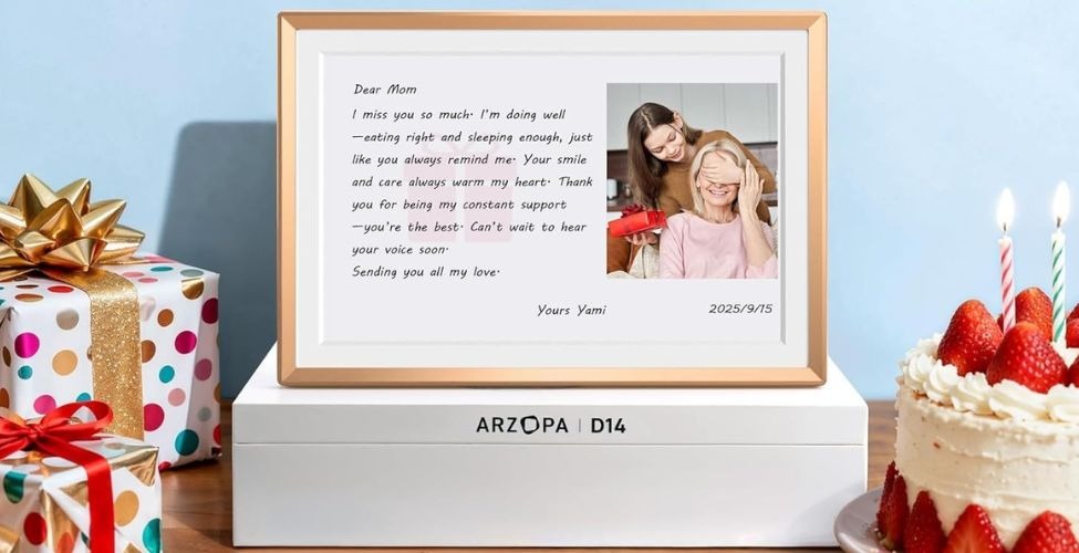Thiết kế khung ảnh kỹ thuật số ARZOPA D14 WiFi 14