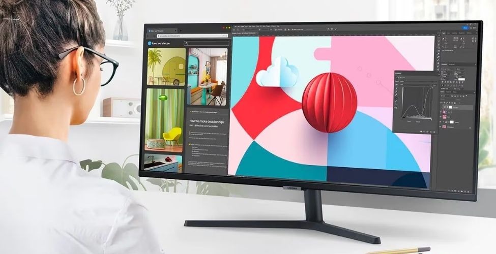 Thiết kế màn hình ultrawide Samsung ViewFinity LS34C500GAEXXV