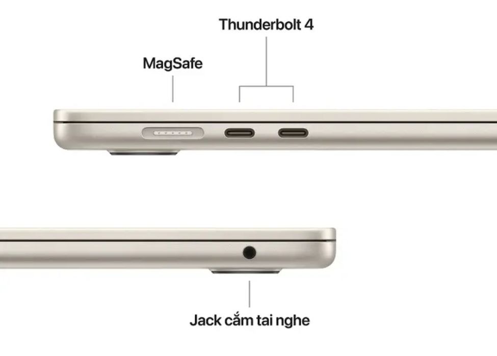 Kết nối Apple Macbook Air M5 15 inch 2026 MDVF4SA/A