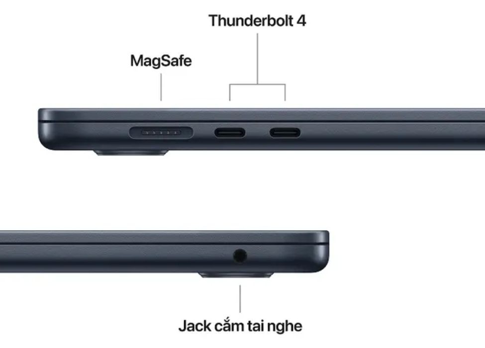 Kết nối Apple Macbook Air M5 15 inch 2026 MDVH4SA/A