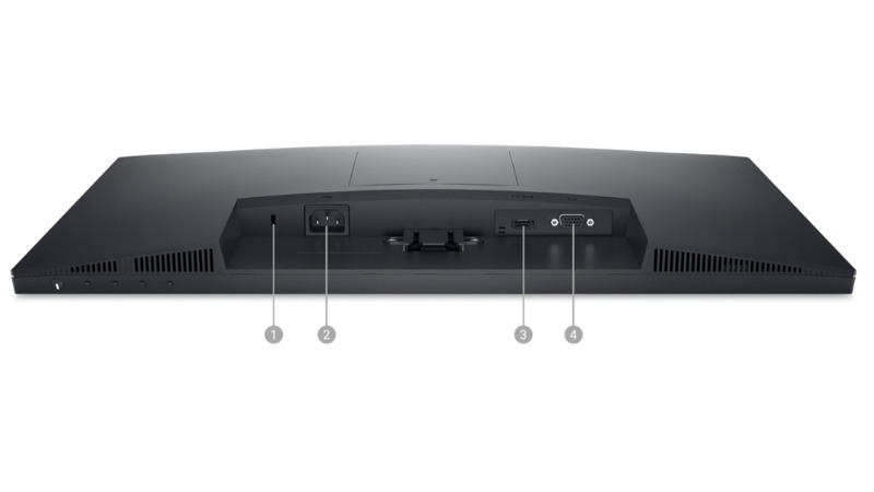 Dell E2423HN tích hợp cổng HDMI và VGA giúp tương thích tốt cả máy tính cũ lẫn mới