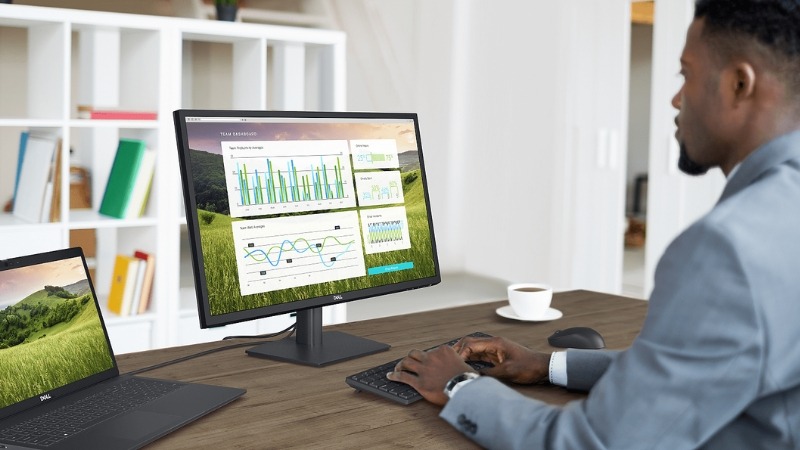 Dell E2425HS tích hợp loa tiện lợi cho văn phòng và trang bị đầy đủ các cổng kết nối