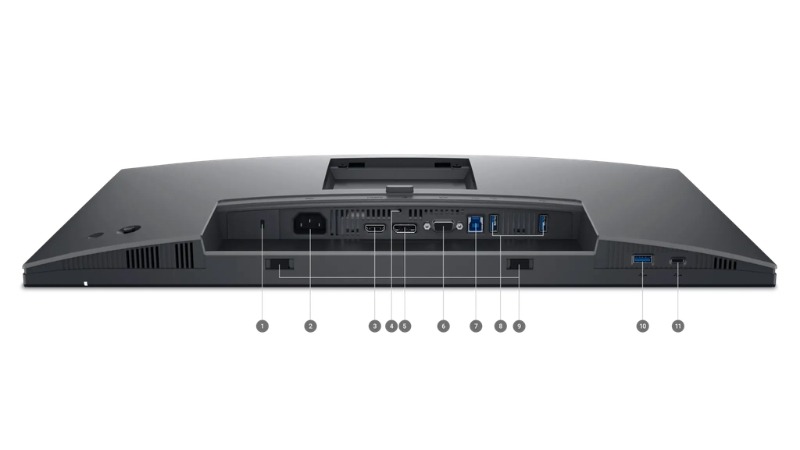 Dell P2425H trang bị sẵn cổng HDMI và DisplayPort giúp kết nối nhanh chóng với mọi PC, laptop