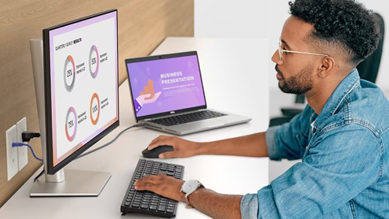 Dell P2722HE lý tưởng cho dân văn phòng, lập trình viên và người làm sáng tạo cơ bản
