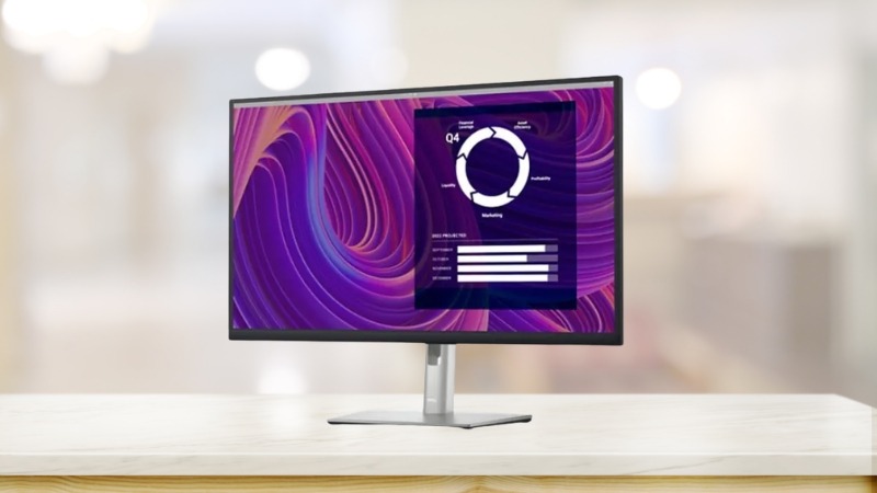 Dell P2723D có độ phân giải 2K hiển thị văn bản chi tiết, cho phép mở rộng không gian đa nhiệm mượt mà