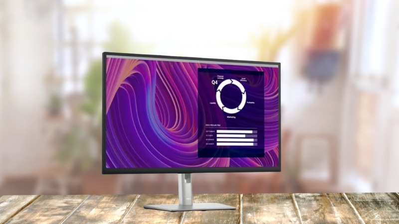 Dell P2723D trang bị công nghệ IPS mang lại màu sắc chuẩn xác và góc nhìn 178 độ rõ nét từ mọi hướng