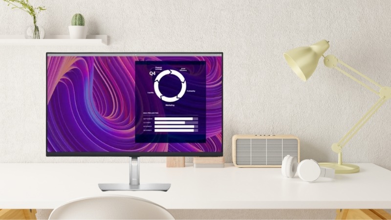 Dell P2723D có tần số quét 60Hz cùng tốc độ phản hồi 5ms đáp ứng trôi chảy mọi nhu cầu văn phòng
