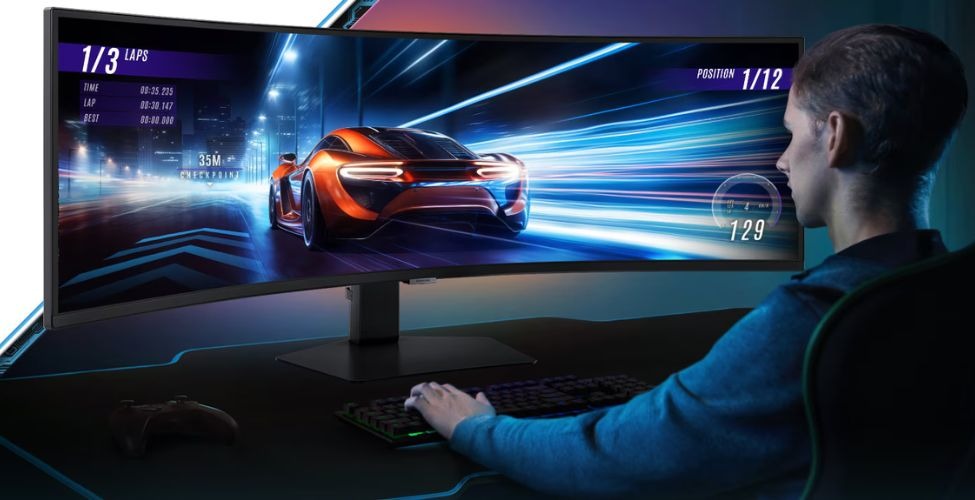 Thiết kế màn hình cong Samsung Odyssey G9 LS49CG954EEXXV