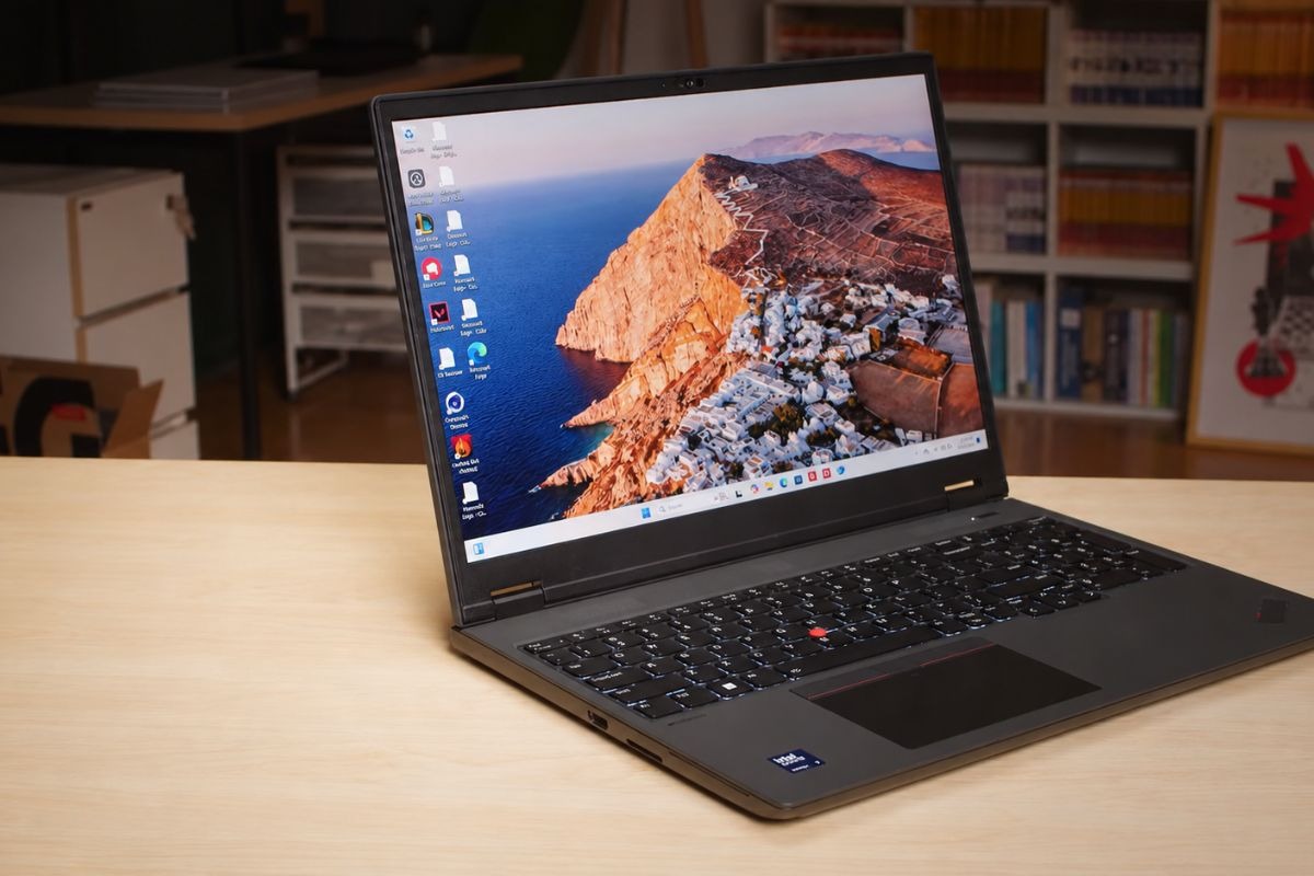 Lenovo ThinkPad P16v Gen 3 21RS0042VA có thiết kế tối giản, phù hợp với mọi không gian làm việc