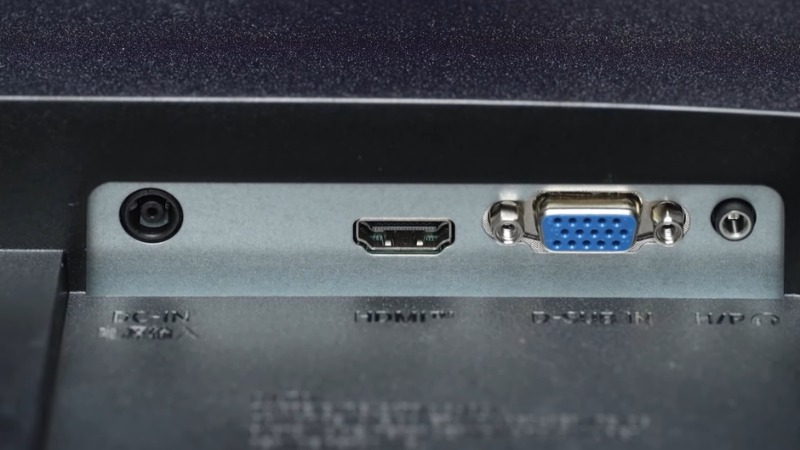 LG 27MR400-B hỗ trợ cổng HDMI hiện đại và D-Sub truyền thống, dễ dàng tương thích nhiều thiết bị