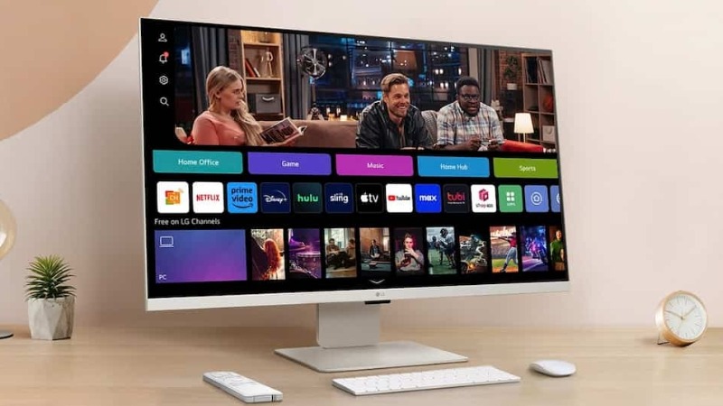 Thiết kế LG MyView 32SR83U-W viền mỏng ba cạnh, tông trắng thanh lịch và hỗ trợ ngàm VESA linh hoạt