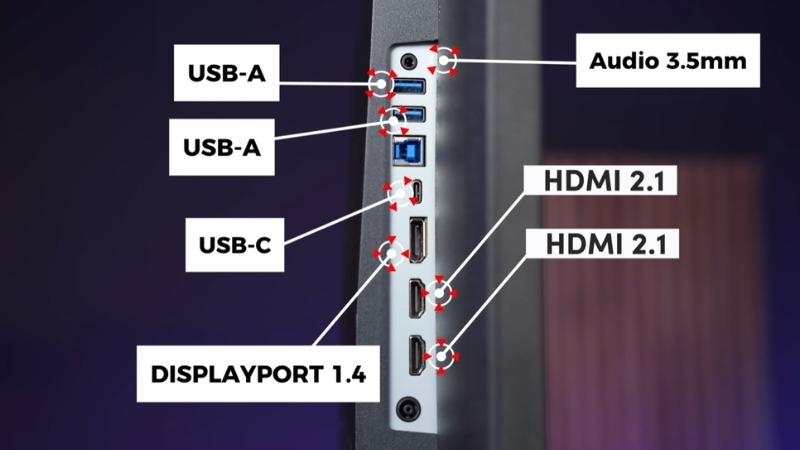 LG UltraGear 27G640A-B trang bị đầy đủ cổng DisplayPort 1.4 và HDMI giúp dễ dàng kết nối PC lẫn console