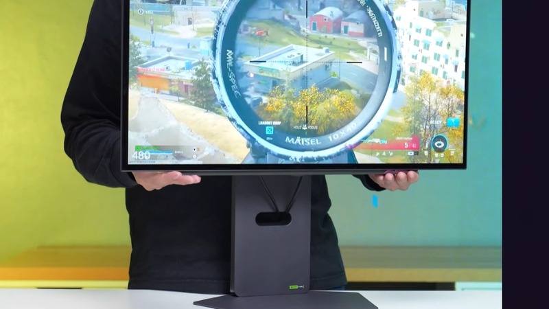 Kiểu dáng LG UltraGear 27GX790A-B hầm hố, viền siêu mỏng kết hợp chân đế chữ V xoay gập công thái học
