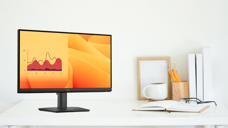Dell E2225HM có tần số quét 100Hz giúp mọi chuyển động, cuộn trang trôi chảy và giảm mỏi mắt
