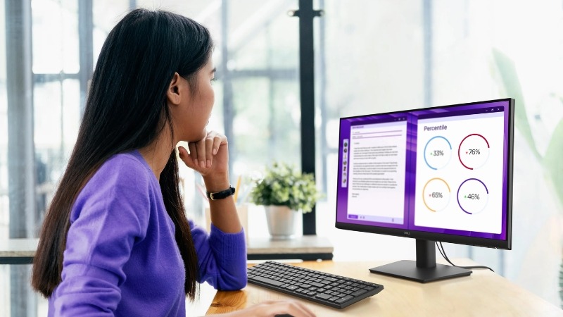 Dell E2425HM tích hợp công nghệ ComfortView và Flicker-Free giúp giảm ánh sáng xanh, bảo vệ mắt tối ưu