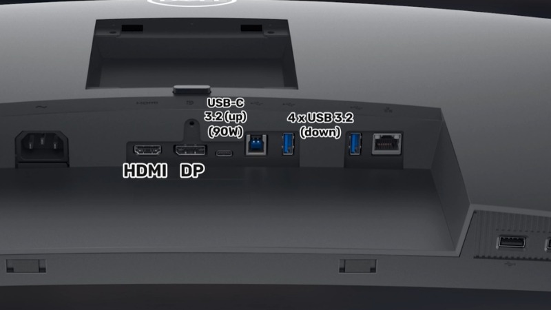Dell P3424WE trang bị cổng USB-C đa năng giúp sạc laptop, truyền dữ liệu và tích hợp KVM điều khiển 2 máy