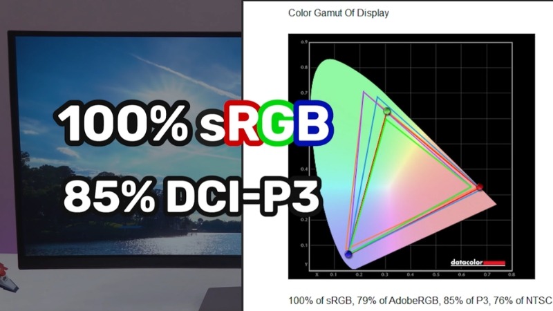 Màn hình Dell P3424WE đạt độ phủ màu ấn tượng với 100% sRGB và 85% DCI-P3
