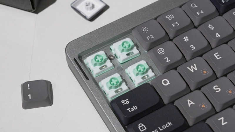 Bàn phím cơ NuPhy Air75 HE dùng switch từ tính, dễ dàng đổi điểm nhận phím từ 0.1 đến 3.3mm