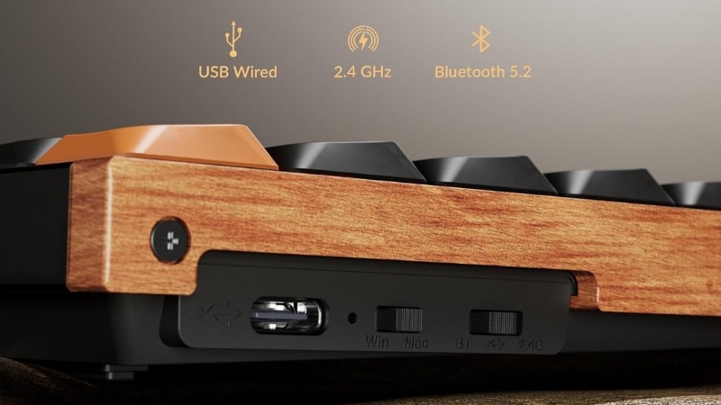 Keychron K3 Max SE QMK hỗ trợ Bluetooth 5.2, 2.4GHz và Type-C để chuyển đổi đa thiết bị
