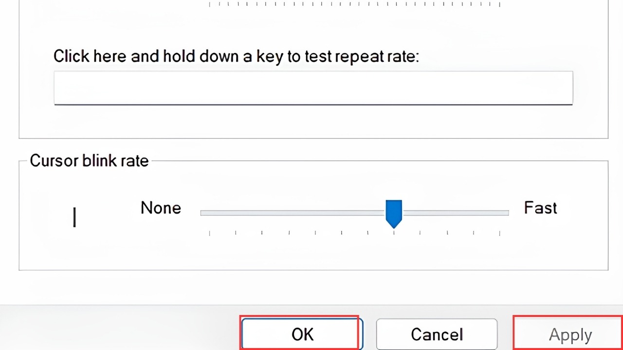 Nhấn Apply, sau đó chọn OK